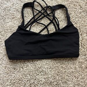 Lululemon Athletica Black Strappy Sports Bra